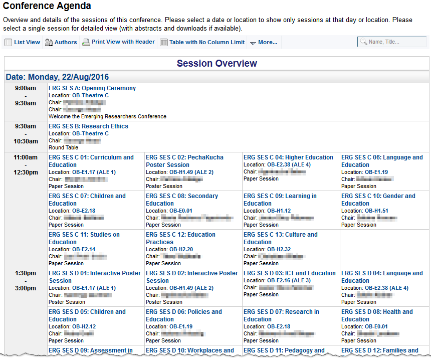 ConfTool screenshot